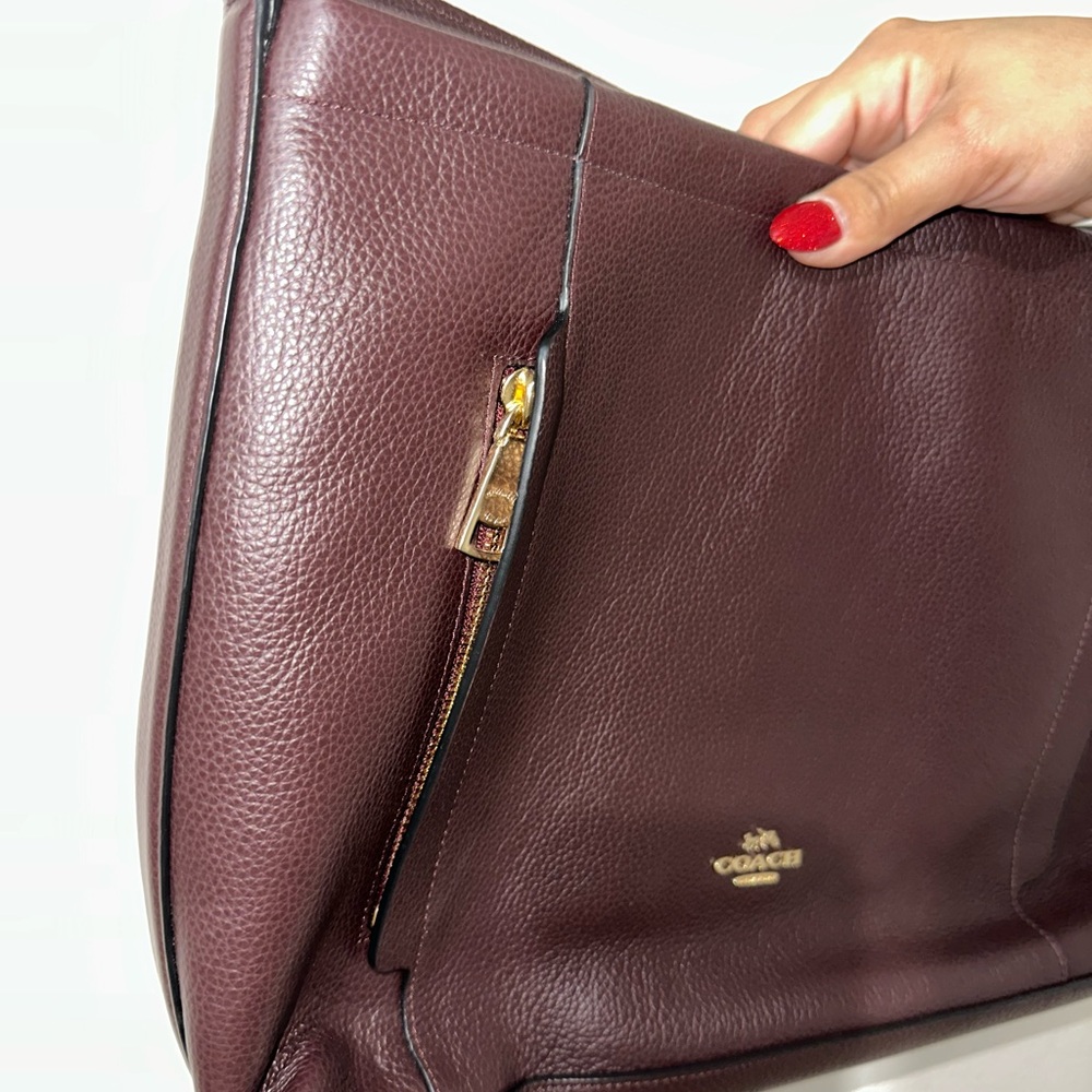 Coach Burgundy Leather Clutch